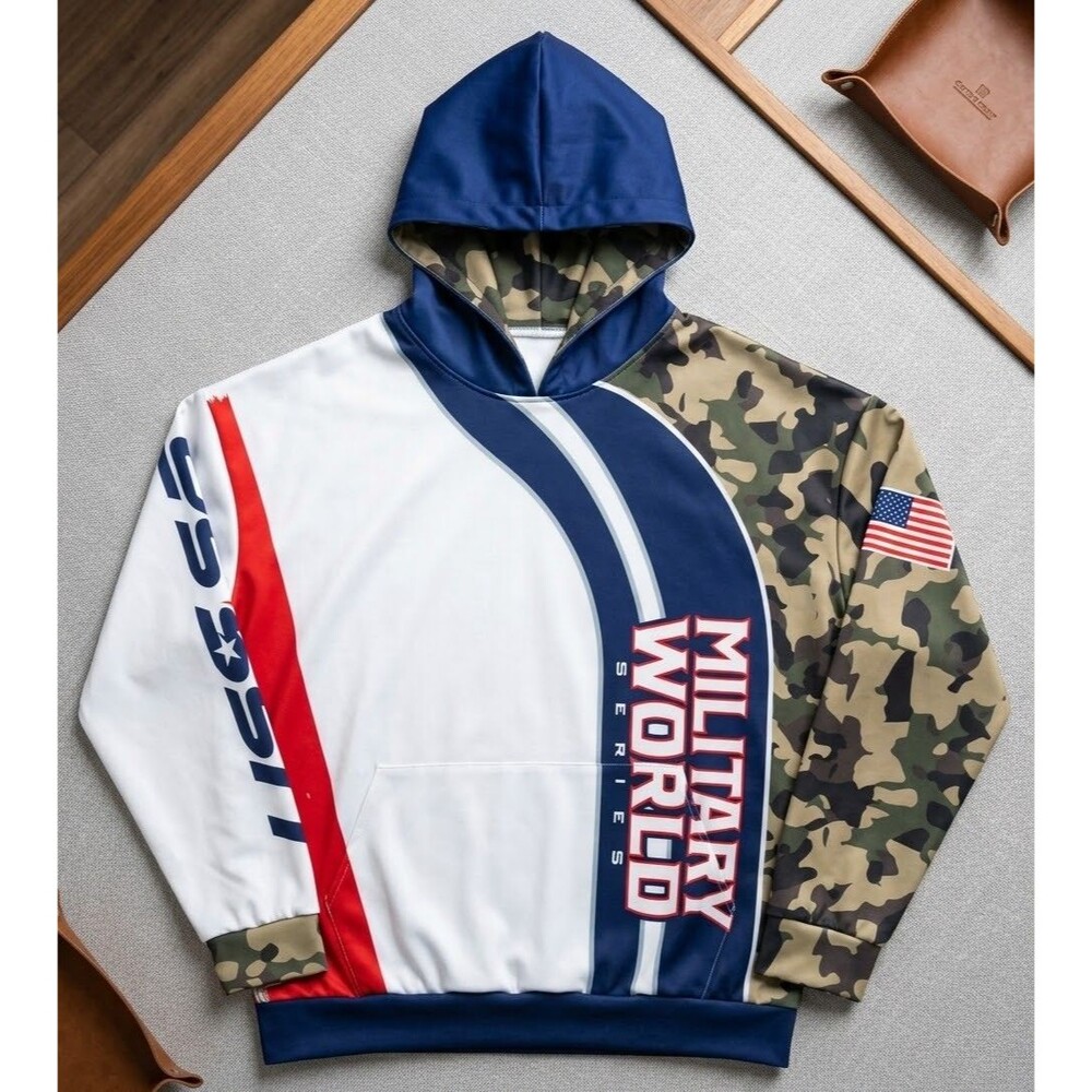 Military World Series Performance Hoodie Large Camo 6 Armed Forces Branches